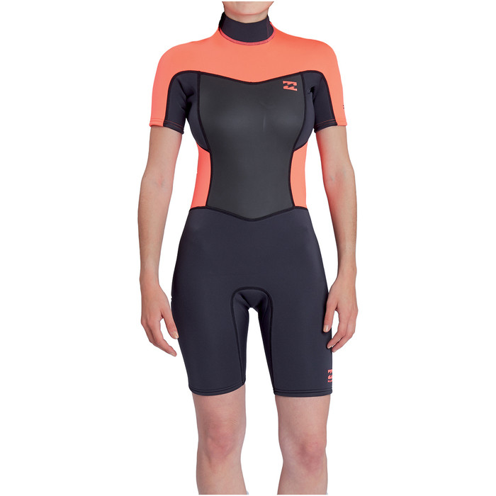 【チョコレート】BILLABONG SYNERGY 2/3レディースM 3/2mm Synergy - Back Zip Wetsuit for Girls 4-16 | Billabong