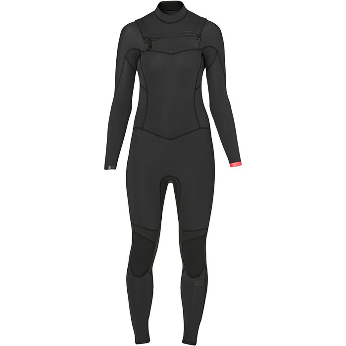 2017 Billabong Ladies Synergy 4/3mm Chest Zip Wetsuit in Black Sands Z44G02