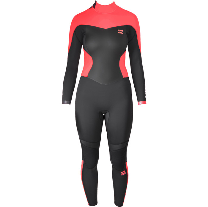 Billabong Ladies Synergy 3/2mm Back Zip Wetsuit in Coral Kiss Z43G03