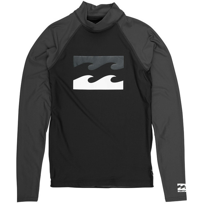 2017 Billabong Team - Wave - Long Sleeve Rash Vest BLACK C4MY04