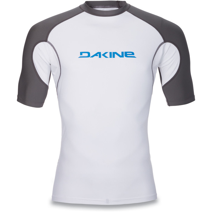 2018 Dakine Heavy Duty Snug Fit Kurzarm Surf Shirt WEISS 10001018