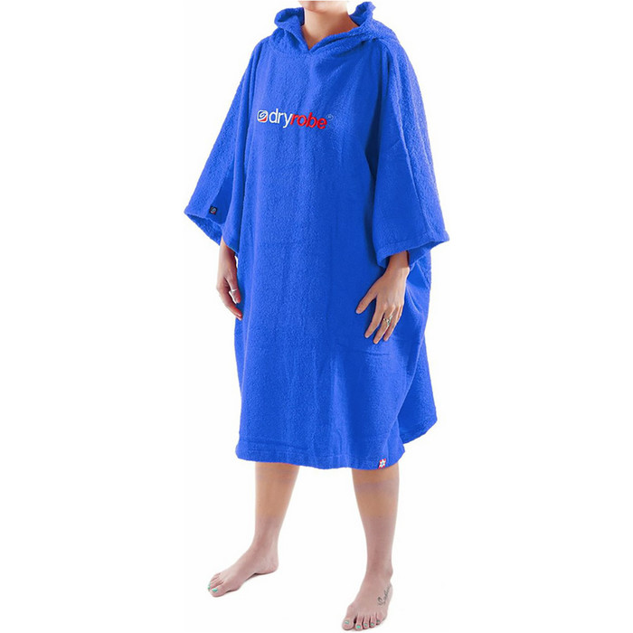 2019 Dryrobe Short Sleeve Towel Changing Robe / Poncho - Medium in Royal Blue