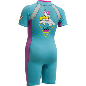 Gul SeaSpray Toddler 3/2mm Flatlock Shorty Wetsuit SS3301 Turquoise / Pink - 2ND