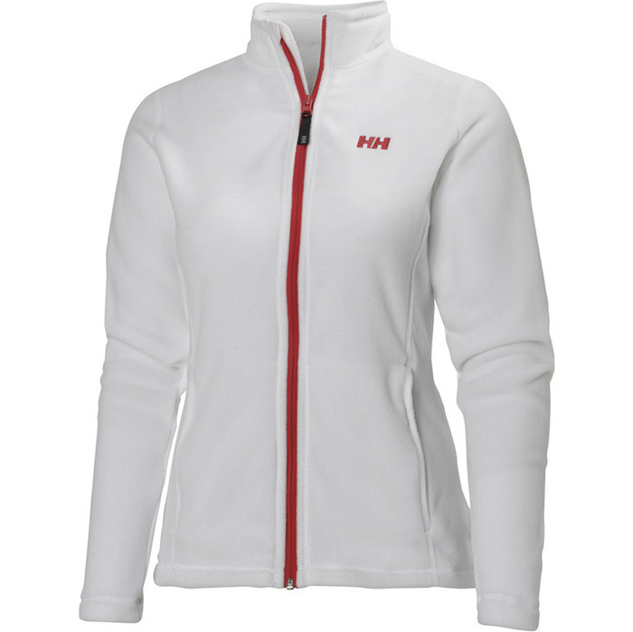 2018 Helly Hansen Ladies Daybreaker Fleece Jacket Bianco / Rosso 51599