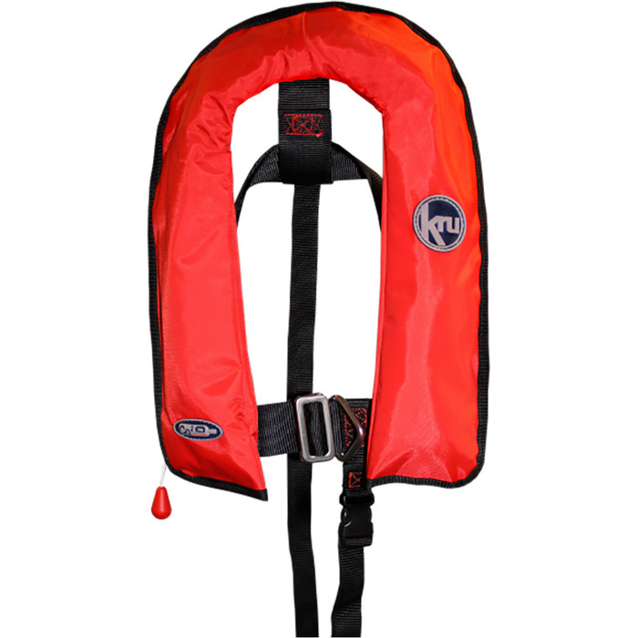 2019 Kru Junior XF Automatic Life Jacket with Harness Red LIF7569