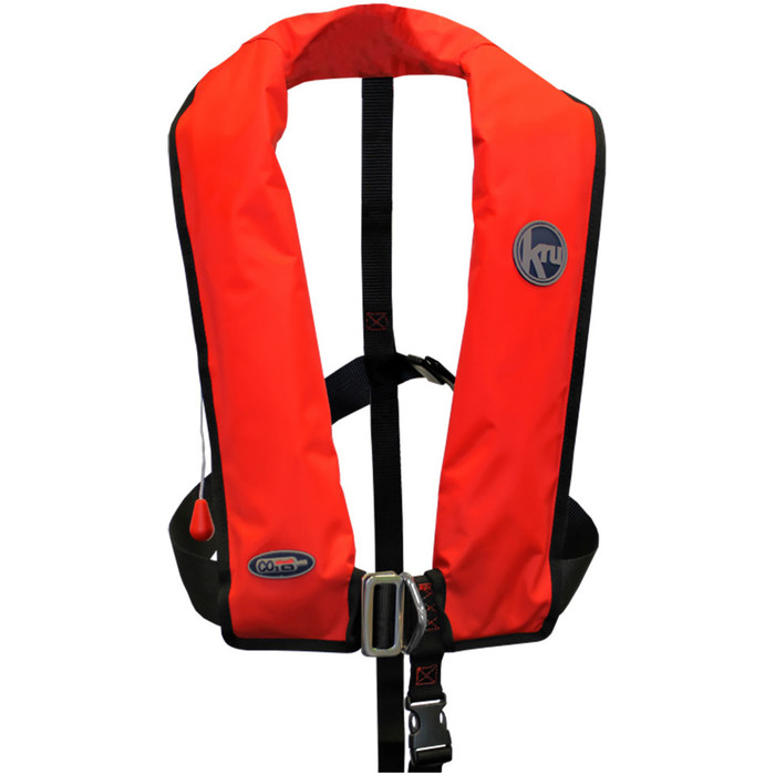 2021 Kru XF ISO Auto Gas Life Jacket With Harness Red LIF7573