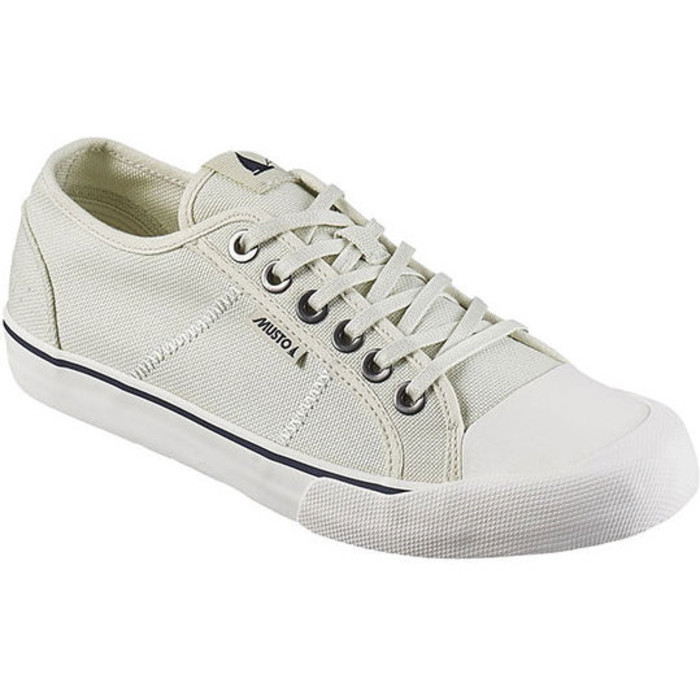 Sapatos de lona de lona de Musto 064-LO vela branca FS0920