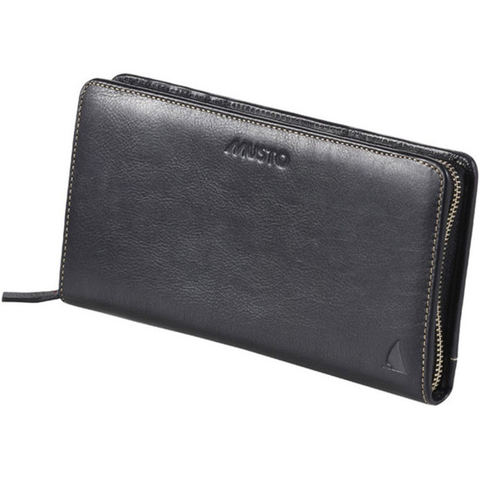 Musto Evolution Leather Travel Wallet BLACK AE0800