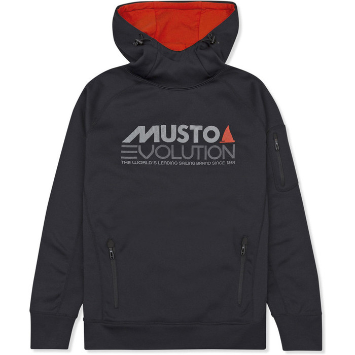 Felpa Con Cappuccio Musto Evolution Logo Nera Emsw013