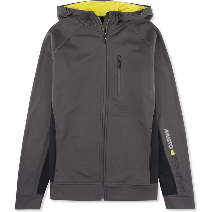 Sweat zipp  capuche avec logo Musto Evolution CHARCOAL EMSW012