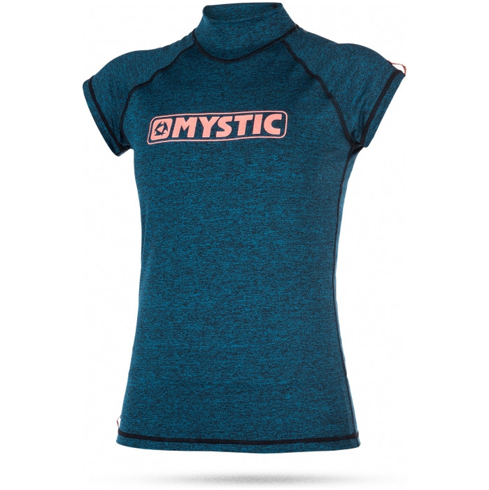 Mystic Womens Star Short Sleeve Rash Vest TEAL 170299