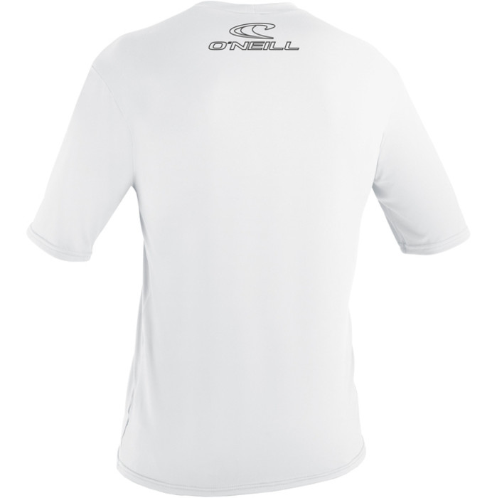 2024 O'Neill Mens Basic Skins Camisa De Sol De Manga Curta 3402 - White