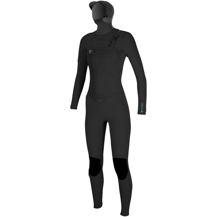 O'Neill Womens O'Riginal 6/5/4mm Hooded Chest Zip Wetsuit BLACK 4998