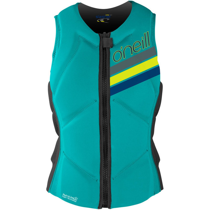 O'Neill Womens Slasher Comp Impact Vest LIGHT AQUA / GRAPHITE 4938EU