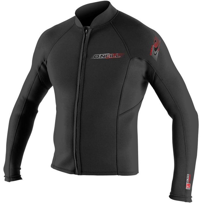 O'Neill Superlite 2mm Front Zip Neoprene Jacket BLACK 3806