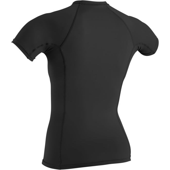 2024 O'Neill Womens Basic Skins Short Sleeve Crew Rash Vest 3548 - Black