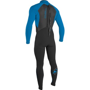 2018 O'Neill Youth Epic 4 / 3mm Voltar Zip GBS Wetsuit PRETO / BRITE AZUL 4216