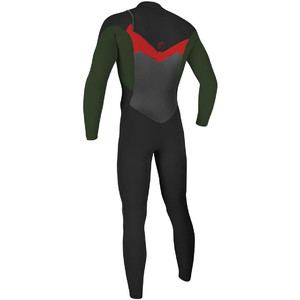 2018 O'Neill Youth O'Riginal 5 / 4mm Chest Zip Wetsuit PRETO / OLIVE / RED 4999