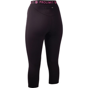 Prolimit Ladies 1mm 3/4 Length SUP Trousers Black / Pink 74755