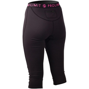 Prolimit Ladies SUP Athletic 3/4 Lunghezza pantaloni Quick Dry Nero / Rosa 74765