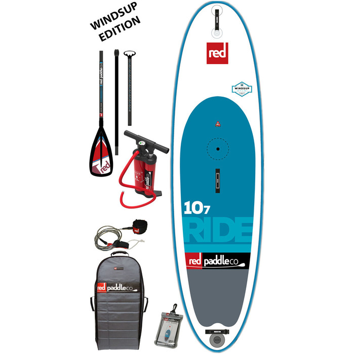 Red Paddle Co 10'7 Ride WINDSUP Gonfiabile Stand Up Paddle Board & Bag, Pompa, Paddle & LASH