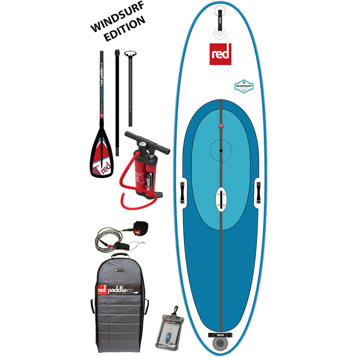 Red Paddle Co 10'7 Ride WINDSURF Inflatable Stand Up Paddle Board + Bag ,Pump, Paddle & LEASH