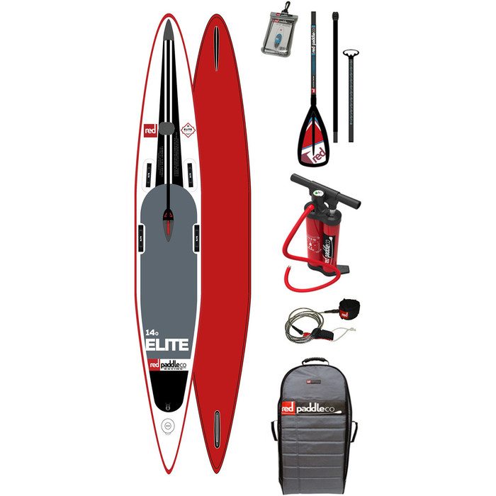 Red Paddle Co 14'0 Elite Aufblasbare Stand Up Paddle Board + Tasche Pumpe Paddle & LEASH