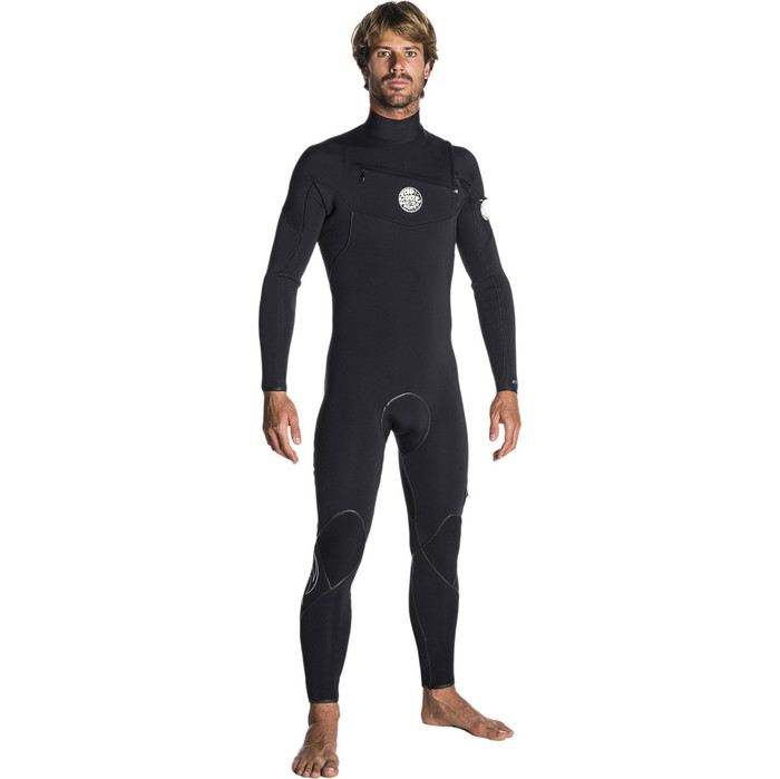 2018 Rip Curl E-Bomb 4 / 3mm Chest Zip Wetsuit NEGRO WST7BE