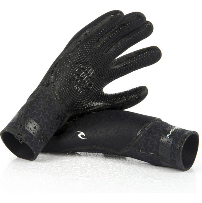 2022 Rip Curl Flashbomb 5/3mm 5 Finger Glove WGLYDF - Black