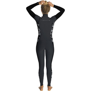 Rip Curl DAWN PATROL 3.2 GB Womens CHEST ZIP Steamer Wetsuit New WSM9KS Black 