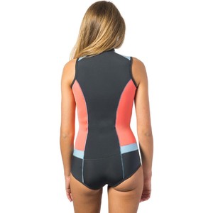 Rip Curl Dames G-bomb 1mm Mouwloos Shorty Wetsuit Coral Wsp6hw