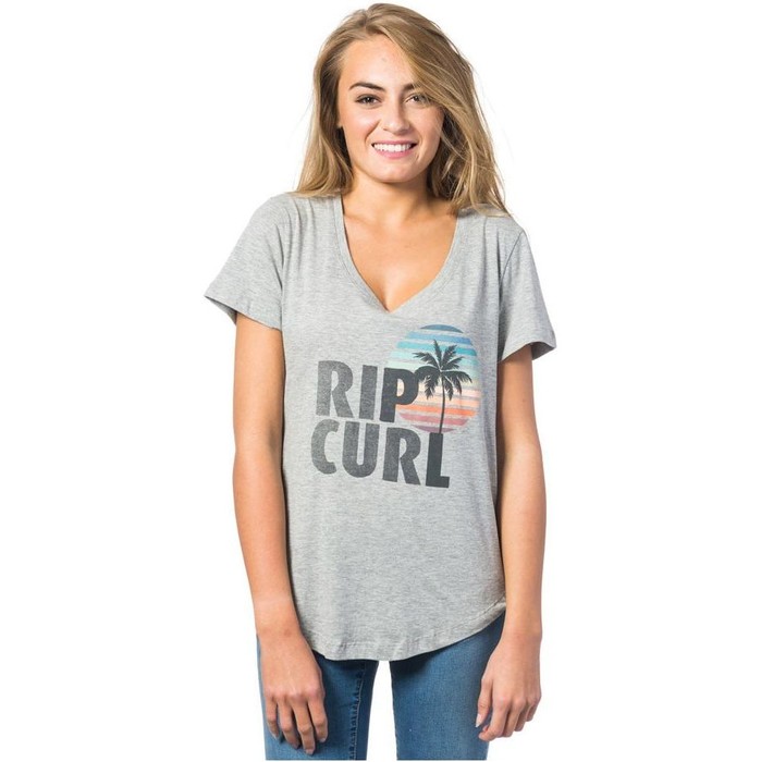 2024 Rip Curl Ladies Sun e Surf Tee CEMENT MARLE GTELZ4