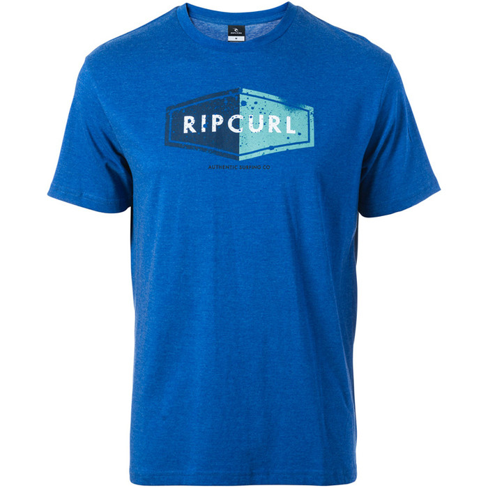 2017 Rip Curl Losange camiseta del logotipo de TRUE BLUE MARLE CTEUM4
