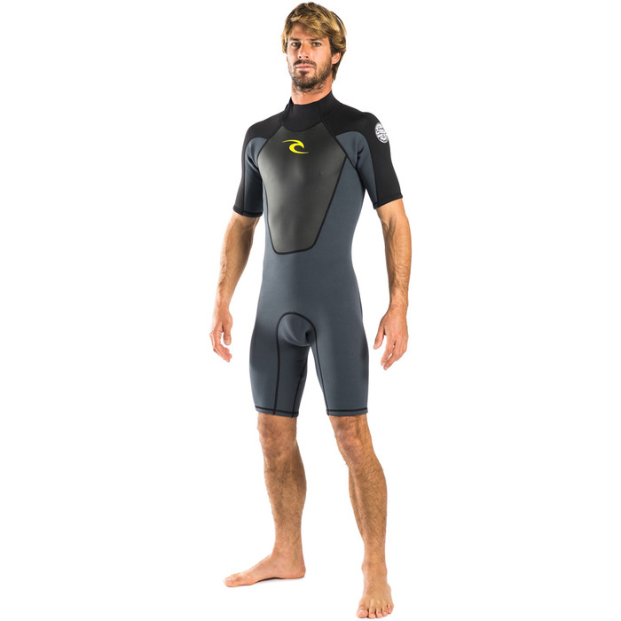 Rip Curl Omega 1.5mm Back Zip Spring Shorty Wetsuit CHARCOAL WSP6CM