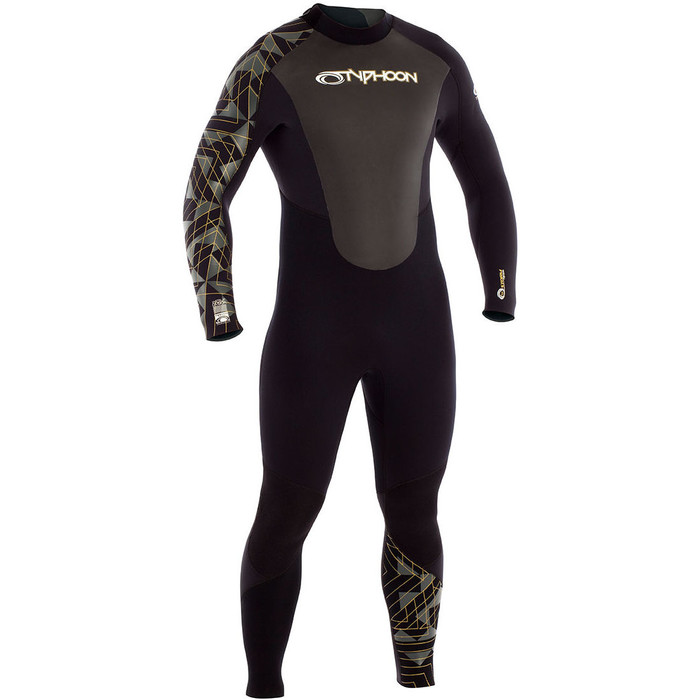 2019 Typhoon Tempestade 3/2mm Gbs Wetsuit Preto / Ouro 250772