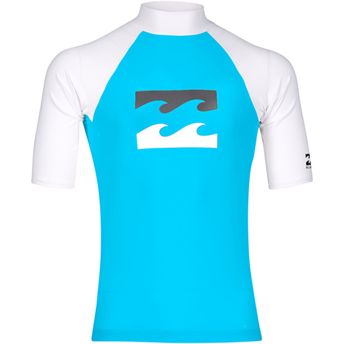 Billabong Junior Team Wave Short Sleeve Rash Vest OCEAN H4KY03