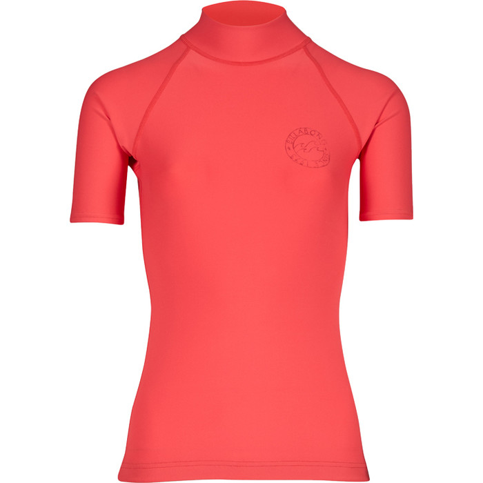Billabong Womens Logo Colour Short Sleeve Rash Vest PASSION FRUIT H4GY07