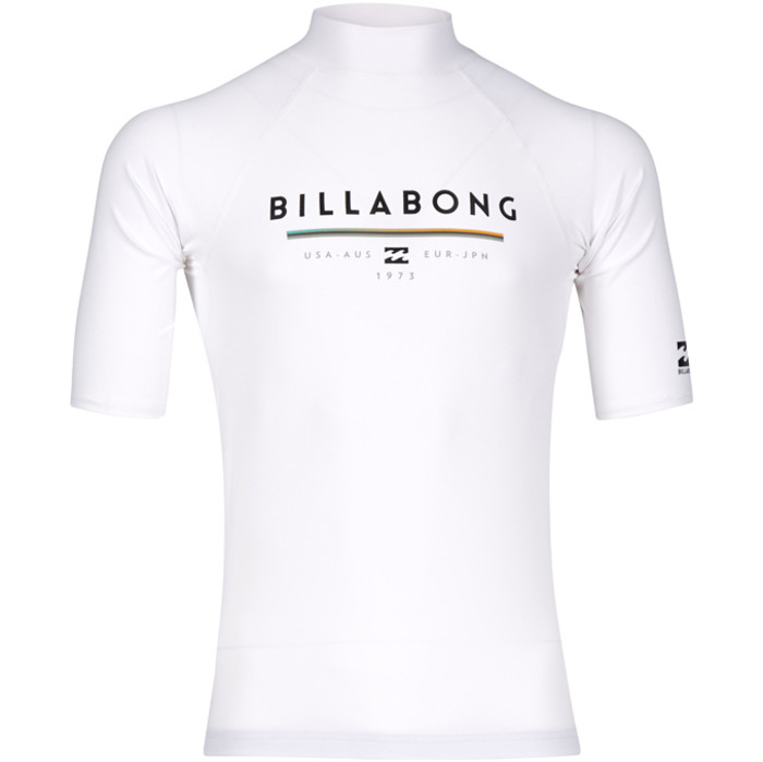 2018 Billabong Unity Kurzarm-Rash Vest WHITE H4MY01