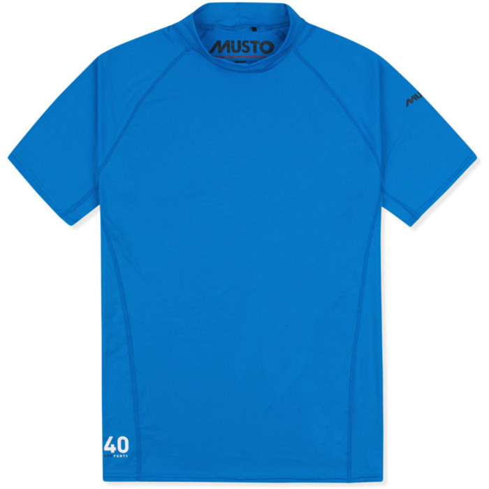 2021 Musto Insignia Dos Homens Uv Fast Dry Camiseta De Manga Curta Azul Brilhante 80900
