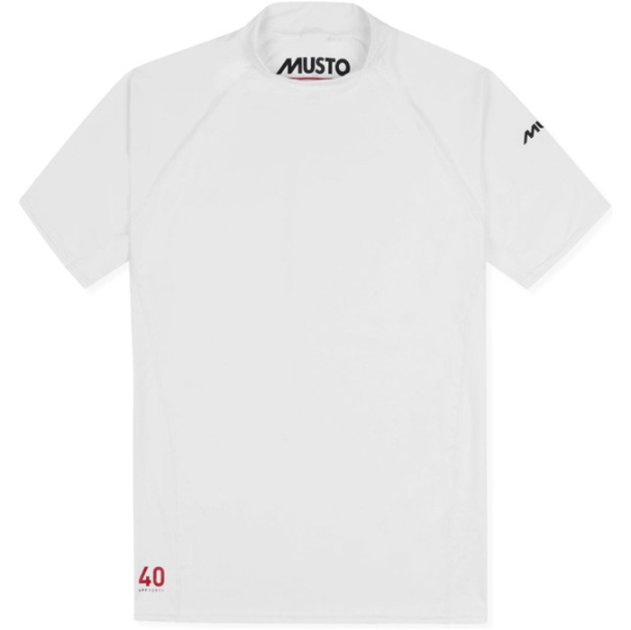 2023 Musto Herre Insignier Uv Hurtigt Dry Kortrmet T-shirt Hvid 80900