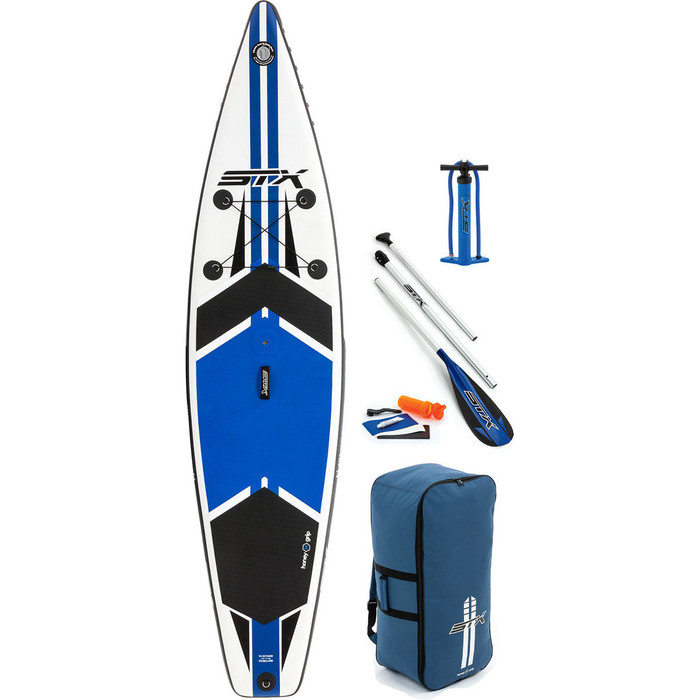 2018 STX 11'6 x 32 "Touring Windurf Edition Aufblasbares Stand Up Paddle Board, Paddel, Tasche, Pumpe & Leine Blau 