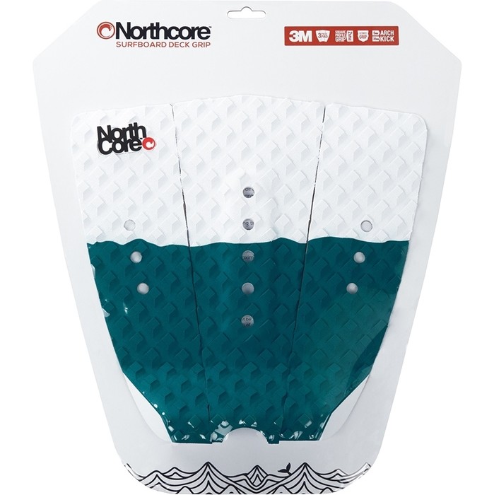 2024 Northcore Ultimate Grip Deck Pad The Wave Blue / White NOCO63F