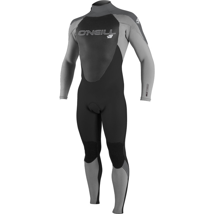 2019 O'Neill Heren Epic 4/3mm Back Zip Wetsuit Abyss / Cool Grijs / Graphite 4212