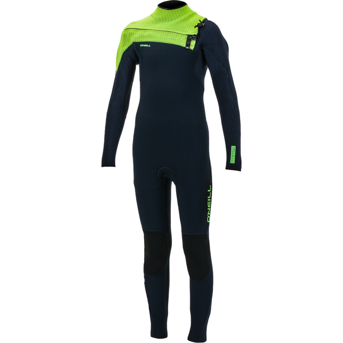 2019 O'Neill Youth Hyperfreak+ 5/4mm Chest Zip GBS Wetsuit Abyss / Dayglo 5381