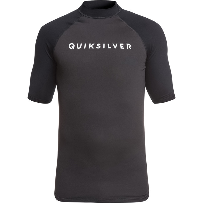 2019 Quiksilver Always There Short Sleeve Rash Vest Black EQYWR03142