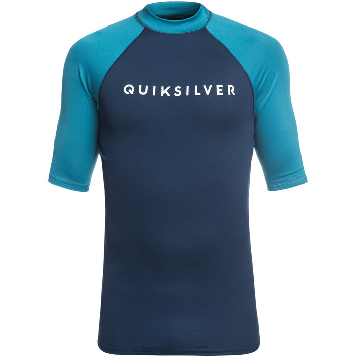 2019 Quiksilver Always There Short Sleeve Rash Vest Medieval Blue EQYWR03142