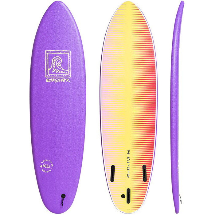 2019 Quiksilver EuroGlass Discuss Softboard 6'6 "Surfboard Kana Purple EGLSOFTD66