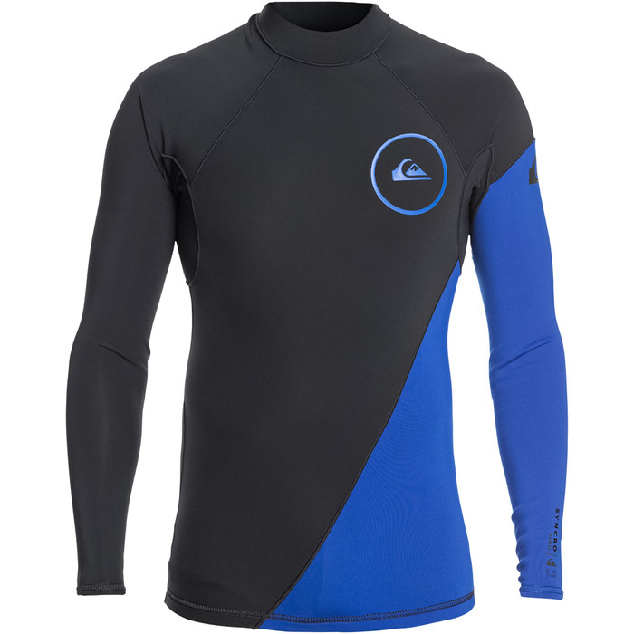 2019 Quiksilver Syncro New Wave 1mm Long Sleeve Neoprene Top Royal Blue EQYW803007
