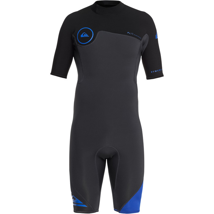 2019 Quiksilver Syncro Series 2mm Back Zip Shorty Wetsuit Graphite / Black EQYW503006
