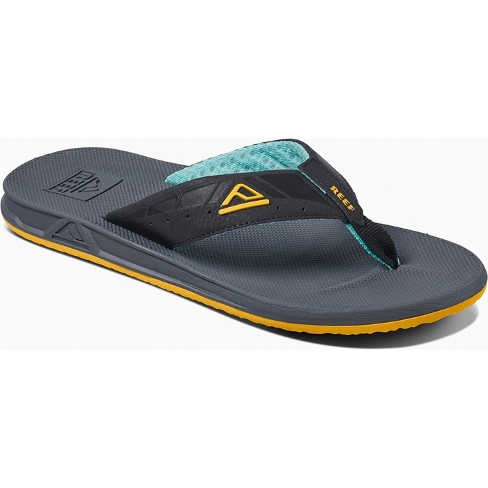 2019 Reef Mens Phantoms Sandals / Flip Flops Aqua / Yellow RF002046